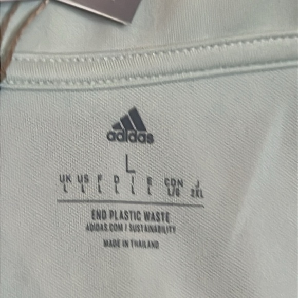 NWT Adidas Men's Light Green Golf Polo Shirt sz L Aeroready Technology - Picture 8 of 12